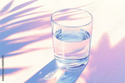 Wallpaper Mural A glass of water is sitting on a table Torontodigital.ca