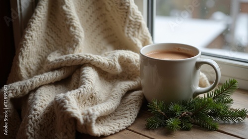 Cozy Winter Day at Home with Warm Drink