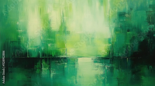 Lush green abstracts in natural serenity