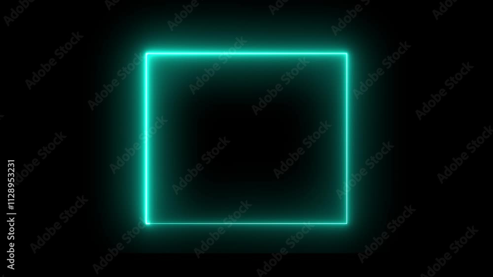 Modern futuristic abstract blue, red and pink neon glowing light frame ...