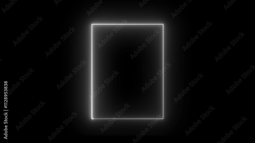 Neon rectangle frame illustration. Rectangle photo frame with two tone neon illustration graphic. Abstract Neon Rectangle Shape Neon rectangle frame illustration. Rectangle photo frame with two tone neon illustration graphic. Abstract Neon Rectangle Shape