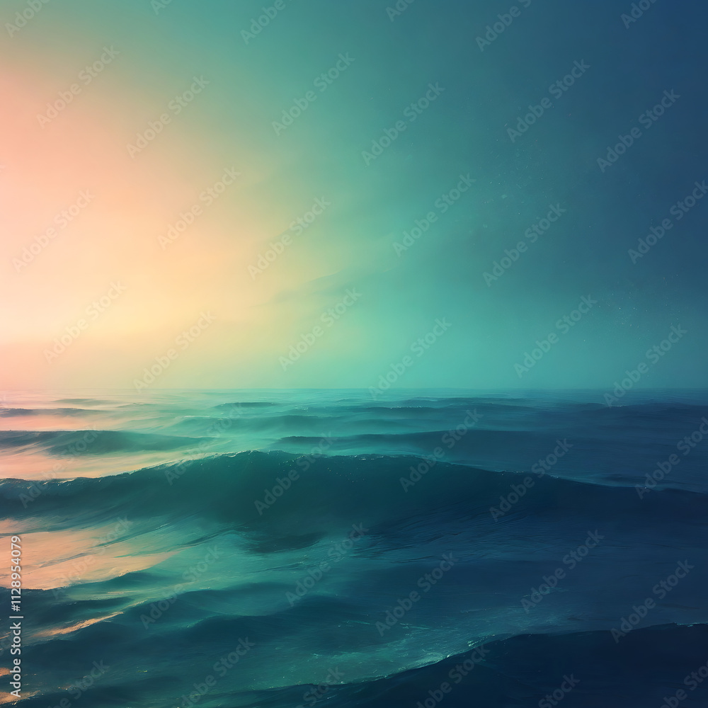 Blue sea painting minimalist background Blue sea painting minimalist background