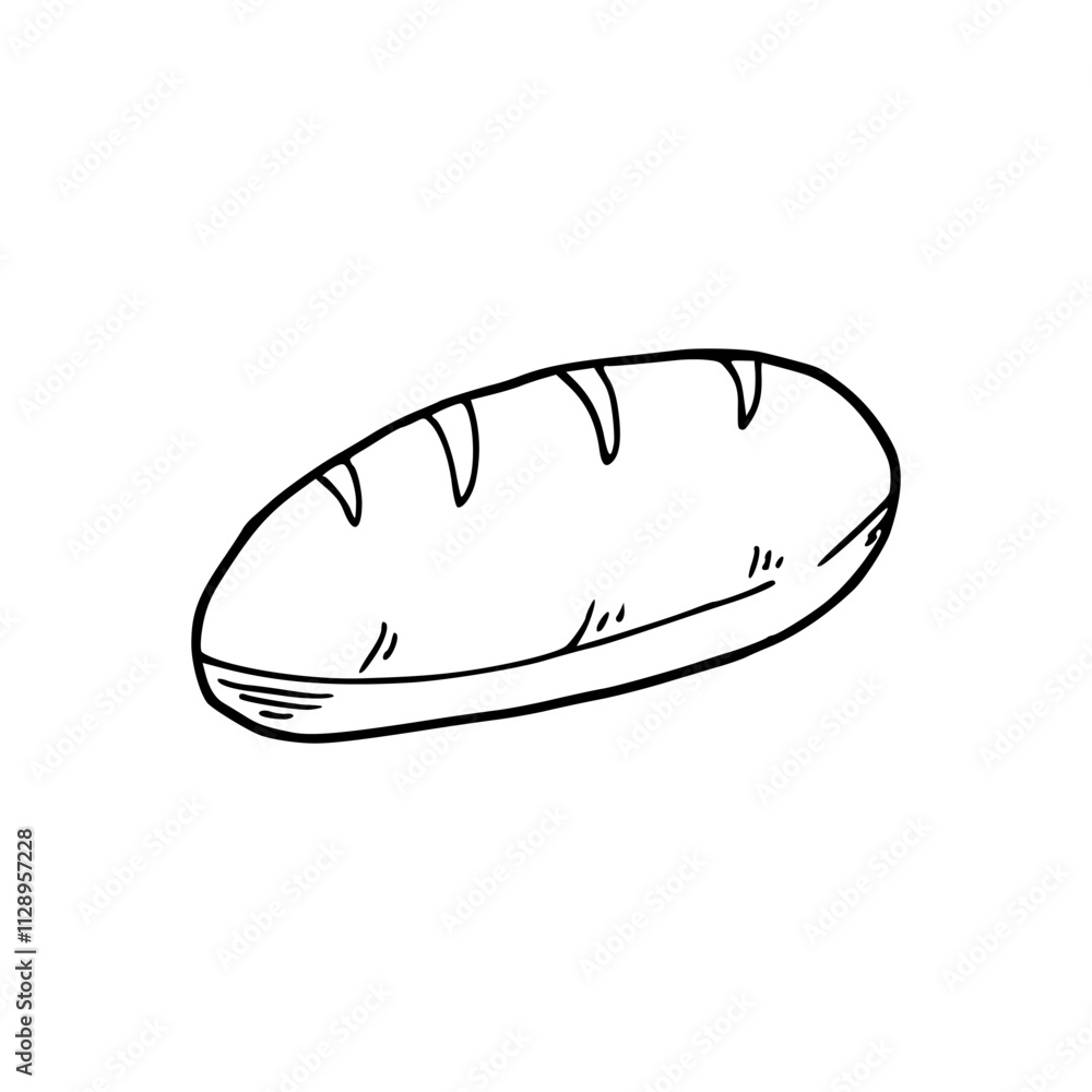 a line art drawing of a bread coloring page a line art drawing of a bread coloring page