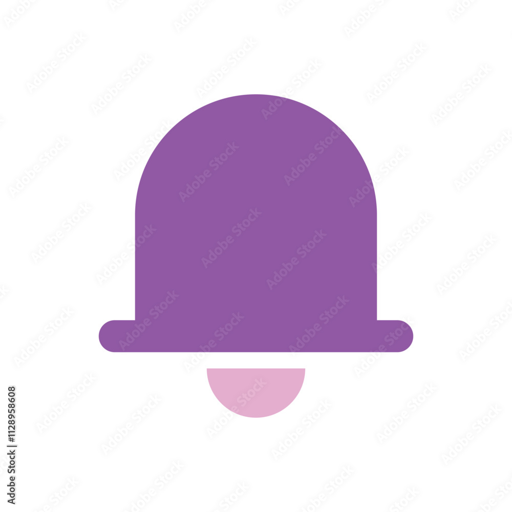 Pixelated Purple Bell Notification Icon, Simple 8-bit Design Pixelated Purple Bell Notification Icon, Simple 8-bit Design