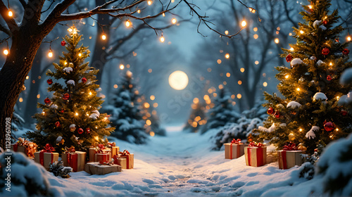 christmas tree and decorations