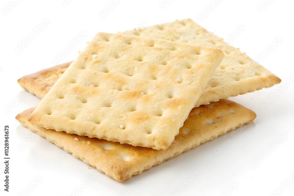 Saltine cracker isolated on white background Saltine cracker isolated on white background
