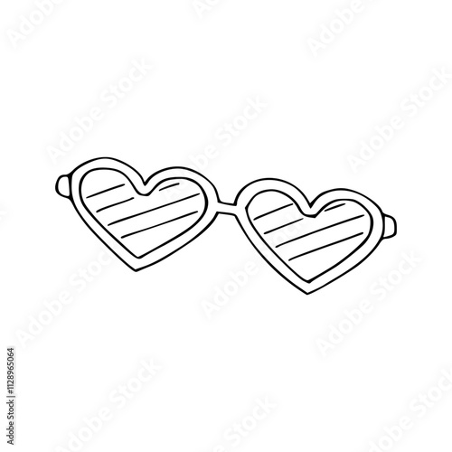 sunglasses shaped heart shaped