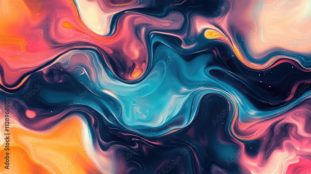 Liquid colors swirling gracefully Liquid colors swirling gracefully