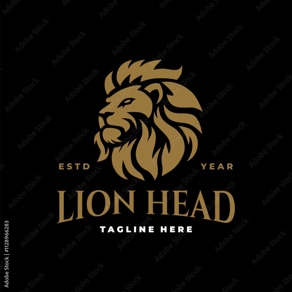 Lion head logo vector design. Lion logo line art vector icon. Vintage hipster lion head emblem logo design Lion head logo vector design. Lion logo line art vector icon. Vintage hipster lion head emblem logo design