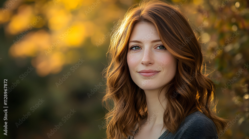 A soft-lit portrait of medium-length chestnut brown hair styled in relaxed waves. A soft-lit portrait of medium-length chestnut brown hair styled in relaxed waves.