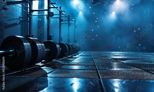 Moody Blue Gym: Weights and Fitness Atmosphere