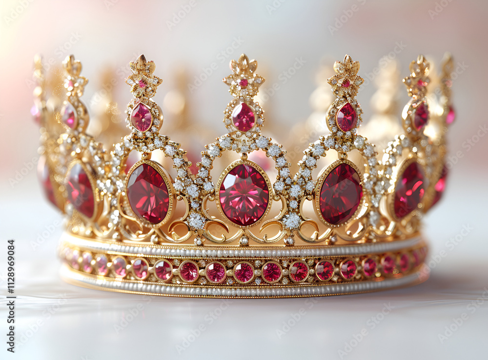 golden crown on red background golden crown on red background