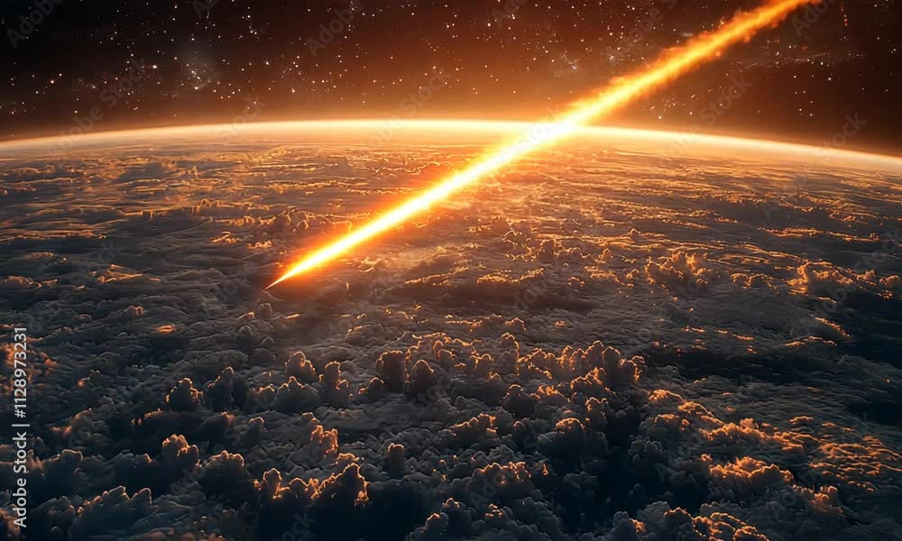 Fiery Comet Approaching Earth: A Cosmic Spectacle Fiery Comet Approaching Earth: A Cosmic Spectacle