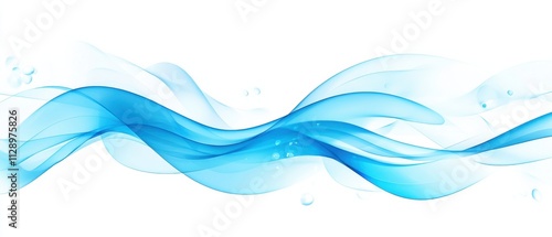 Abstract Blue Water Waves Flowing Seamless Pattern Background