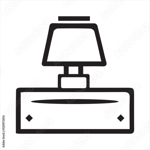 office desk icon vector sign illustration