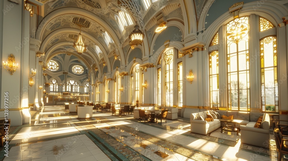 Obraz premium Majestic Interior of a Historic Palace or Castle