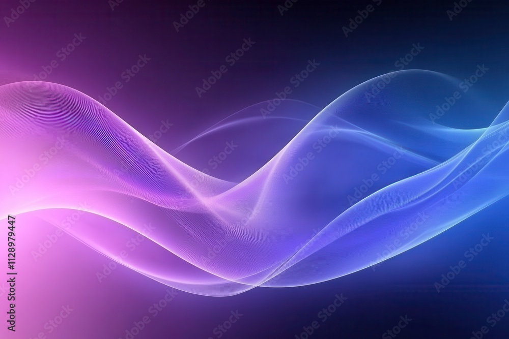 Abstract waves in purple and blue hues, creating a serene and dynamic visual effect. Abstract waves in purple and blue hues, creating a serene and dynamic visual effect.