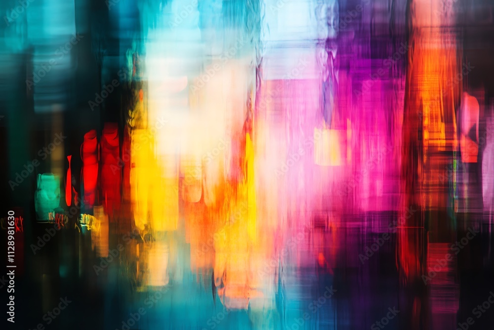 Abstract artwork featuring a blurry effect created using technology and data. Generative AI Abstract artwork featuring a blurry effect created using technology and data. Generative AI