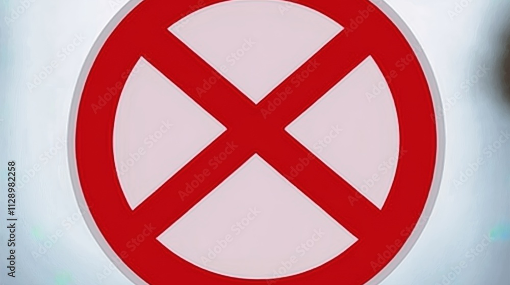 Obraz premium prohibited barrier Not Allowed Sign