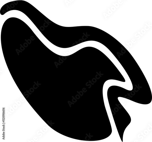 black and white contour of a person