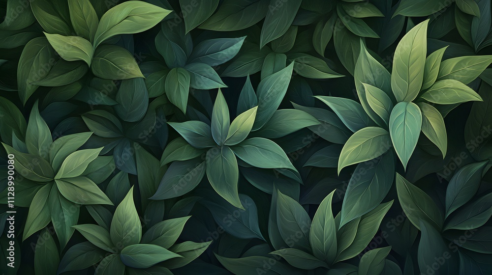 A dense background of dark green leaves, captured in a photorealistic style with a blurred effect A dense background of dark green leaves, captured in a photorealistic style with a blurred effect