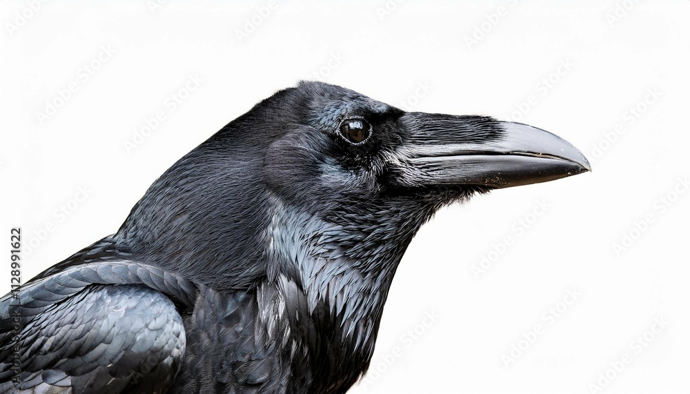 common raven corvus corax isolated on white background common raven corvus corax isolated on white background