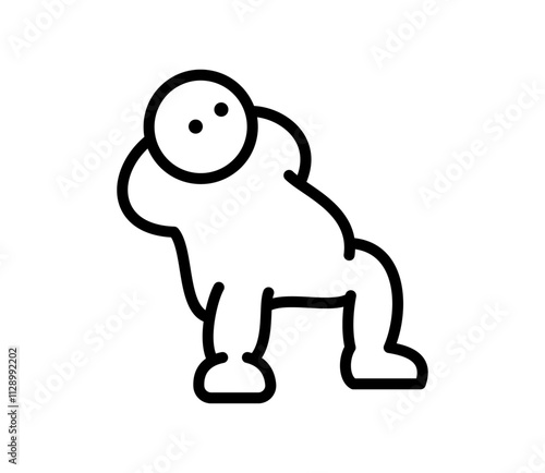 くつろぐ人のシンプルなイラスト　ベクター
