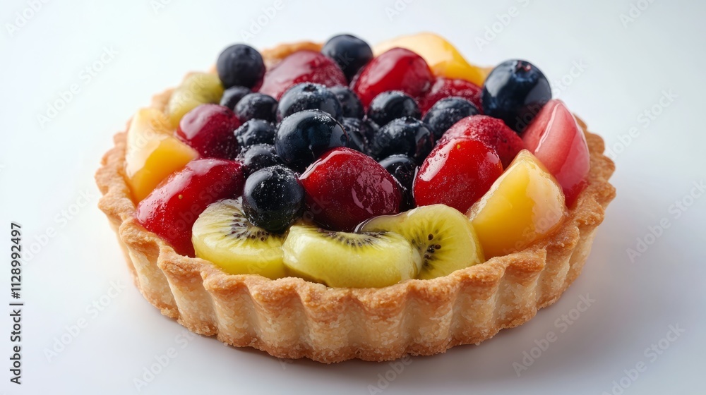 French Fruit Tart With Copy Space French Fruit Tart With Copy Space