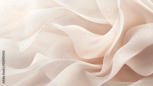 Wallpaper Mural Elegant Draped Fabric Soft Peach Hues Texture Torontodigital.ca