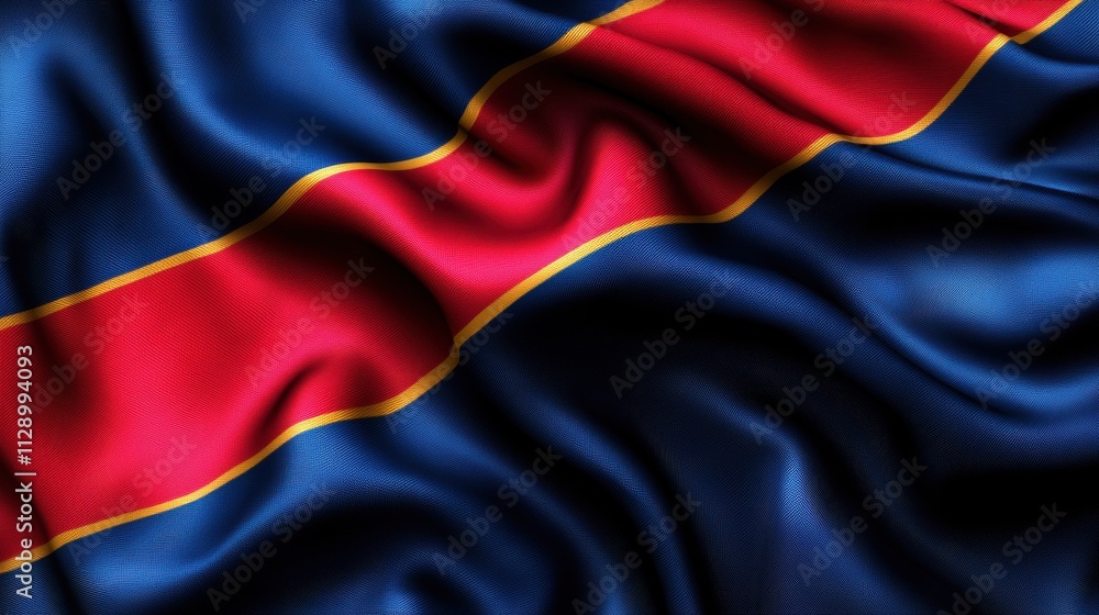 A flag with a red stripe and a blue stripe A flag with a red stripe and a blue stripe