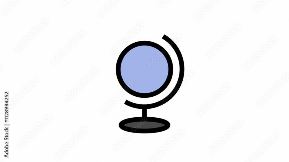 Modern globe animated icon - education and schooling design Modern globe animated icon - education and schooling design