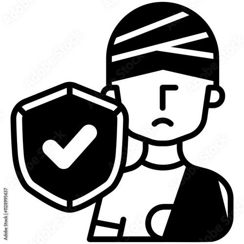 Wound Black Fill Icon