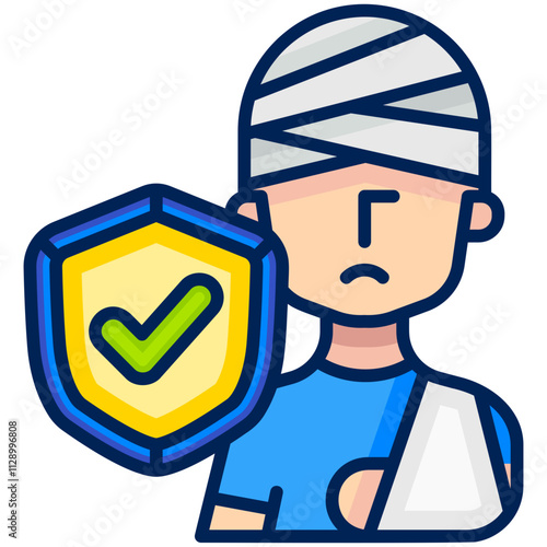 Wound Filled Line Icon
