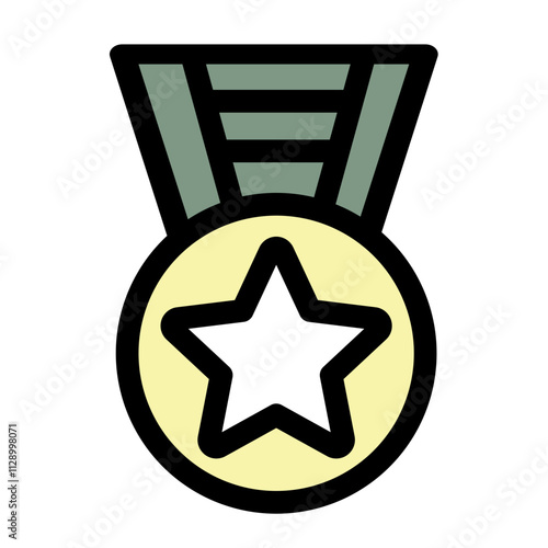 Military honor medal symbol - Military icon.