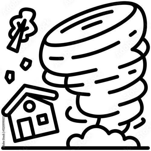 Tornado Line Icon