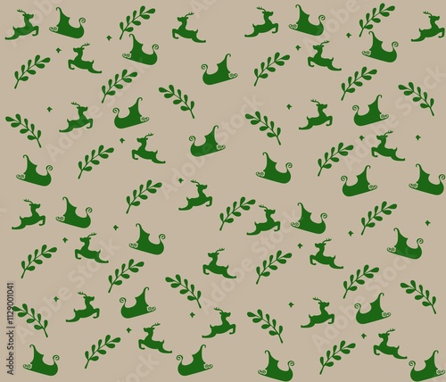 patterns for gift paper with a pattern of deer photo