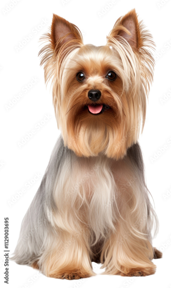 PNG Beautiful yorkshire terrier sitting mammal animal dog. PNG Beautiful yorkshire terrier sitting mammal animal dog.