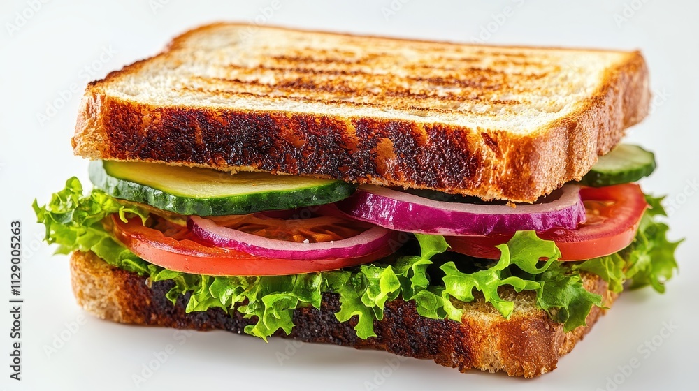 Delicious Grilled Cheese Sandwich with Fresh Vegetables Delicious Grilled Cheese Sandwich with Fresh Vegetables