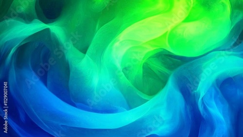 Multicolored Flows of paint, bright background.