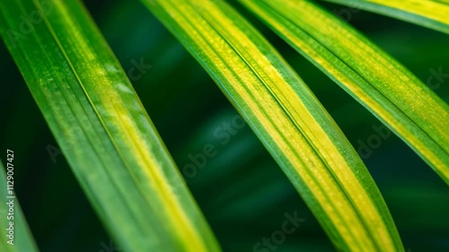 A leaf of eucalyptus or another plant in close-up.