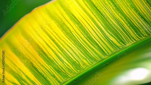 A leaf of eucalyptus or another plant in close-up.