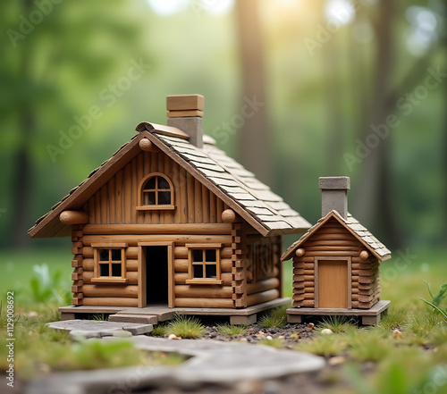 mily and community concepts are integrated into a traditional wood house model for business, property, and insurance purposes effectively always._00002_ photo