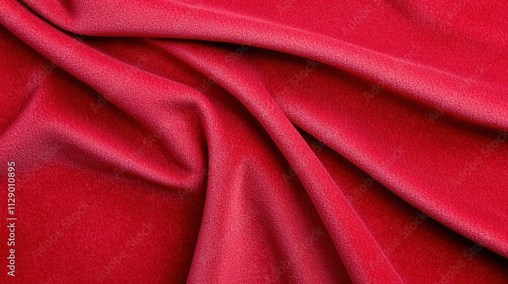 Smooth Red Fabric Texture Draped Elegantly for Design Use Smooth Red Fabric Texture Draped Elegantly for Design Use