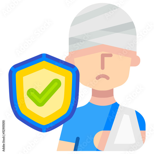 Wound Flat Color Icon