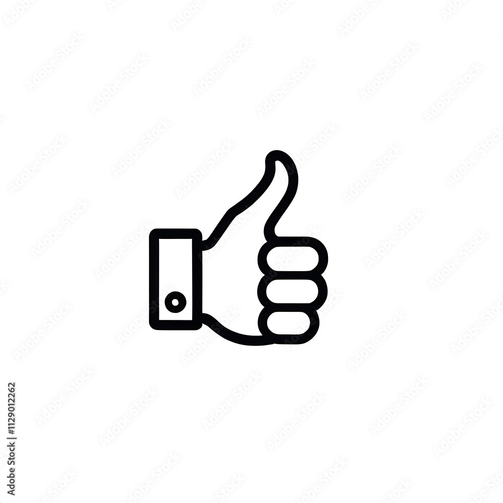 Thumbs Up Icon: Positive Feedback Symbol Thumbs Up Icon: Positive Feedback Symbol