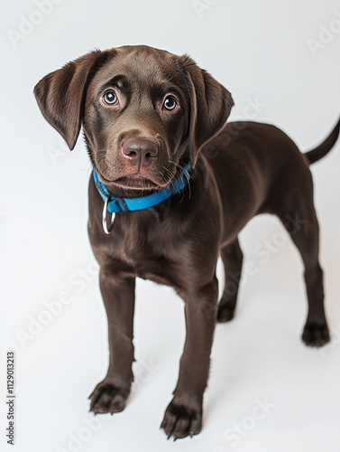 a chocolate/dark brown labrador retriever puppy