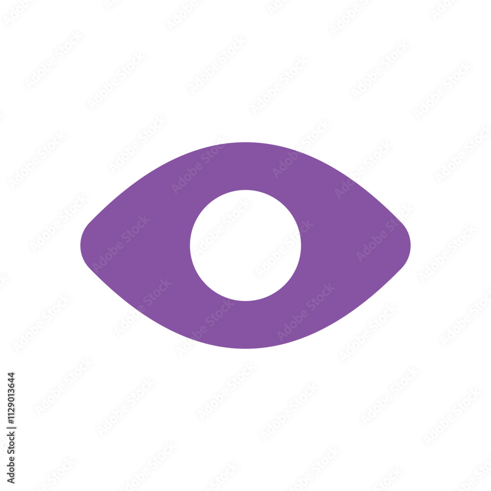 Abstract Pixelated Purple Eye or Donut Shape on Grey Background Abstract Pixelated Purple Eye or Donut Shape on Grey Background