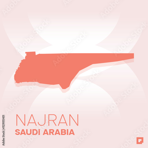 Najran vector map, Vector map of Najran, editable eps, AI files, Vector illustration of Najran vector map