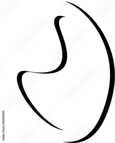 silhouette of a fish on white
