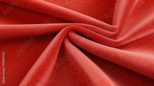 Soft Red Fabric Texture with Elegant Drapery and Smooth Finish